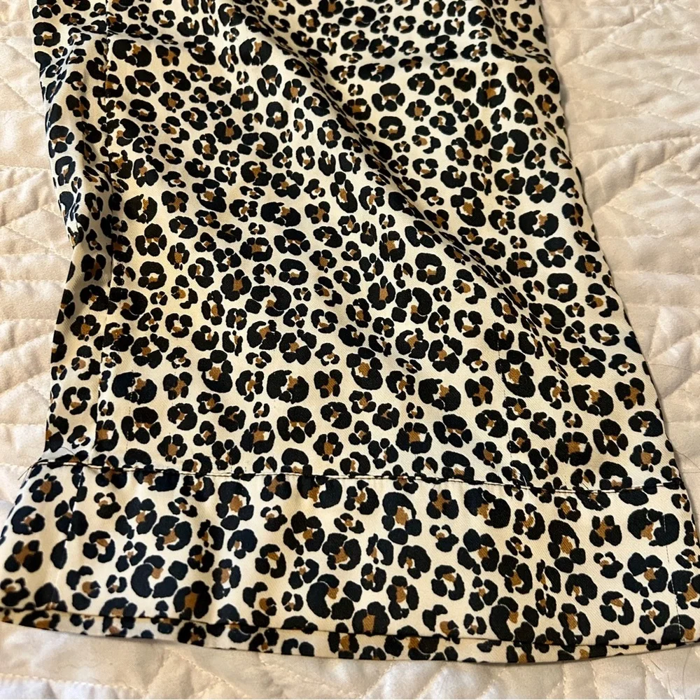 Ann Taylor Leopard Print Satin Pajama Pants - Picture 2 of 3
